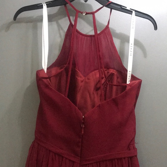 Azazie Kailyn Bridesmaid Dress in Burgundy size 6 - Picture 6 of 8